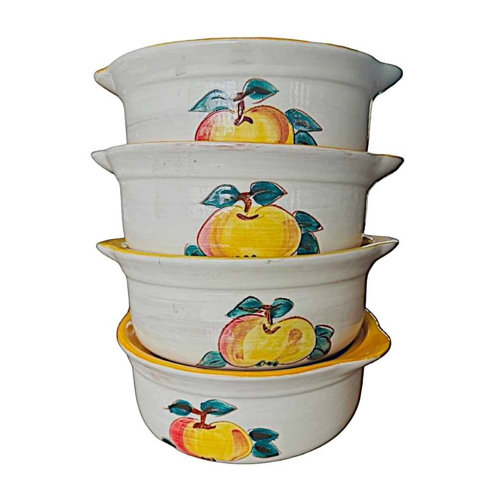 STANGL POTTERY Vintage Individual Casserole (set of 4) wo/ Lid